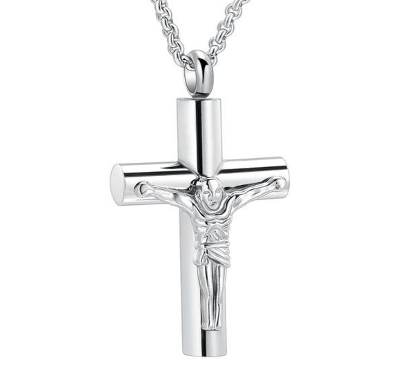 Ijd11129 Jesus cinzas colar de pingente de aço inoxidável cremação de jóias funeral colar de urna para cinzas preços por atacado 9104202