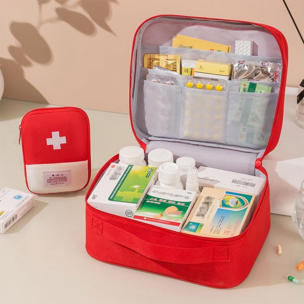 Tragbares medizinisches Kit Oxford -Stoff tragbare medizinische Tasche Großkapazität Medizin Aufbewahrungstasche Hausreise Erste -Hilfe -Kit Kit