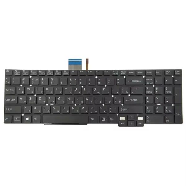 Teclado de laptop para Sony Vaio SVT15 SVT1511C5E SVT1511M1E SVT1511M1R RUSSIAN RU BLAC