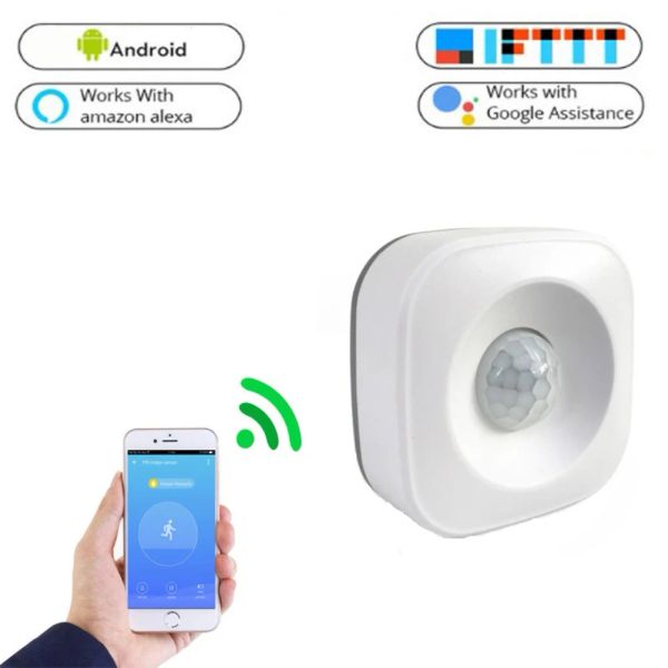 Webcams Tuya WiFi PIR Motion Sensor Wireless Infrarot Detektor Sicherheit Einbrecher Alarmsensor SmartLife App Steuerelement über Google kompatibel