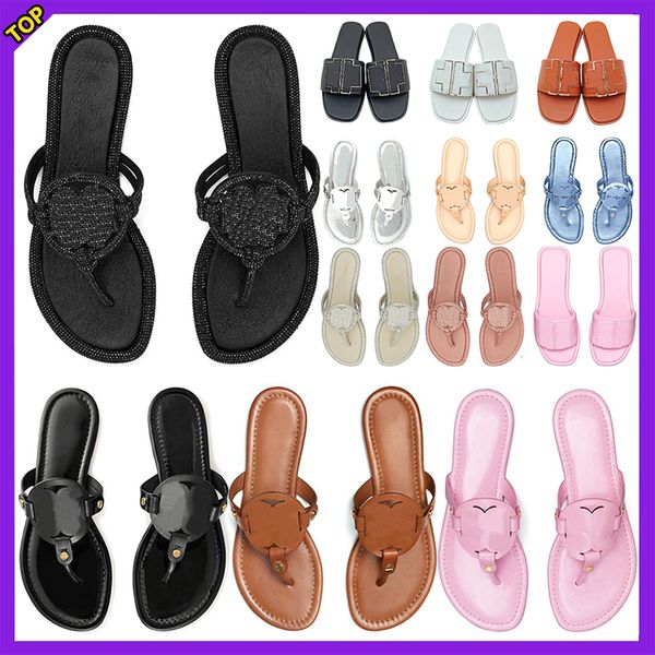 Com sandálias de sacola de pó Designer Snake Leather Slides Slippers Womens Branco Patente Black Amarelo Triplo Rosa Mulheres Flipes de Sandália