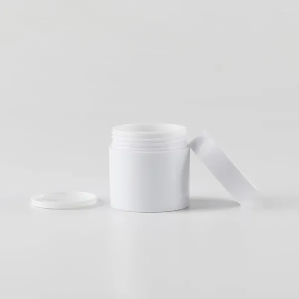 Garrafas de armazenamento 50g branco como potes creme com tampa de plástico para máscara/cabelo de cera/creme para recipiente cosmético de 50 ml de viagem portátil