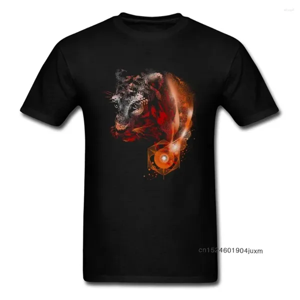 Herrenanzüge A1236 T-Shirts Wild Dimension T-Shirt Tiger Print Streetstyle Tops T-Shirts alle Baumwolle O-Neck Kurzarm Sommer T-Shirt