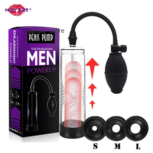 Fairykiss Penis Bomba Aumentar o brinquedo sexual do pênis de pó de vácuo para homens que amam o alarro masculino de pênis maior produto sexy adulto