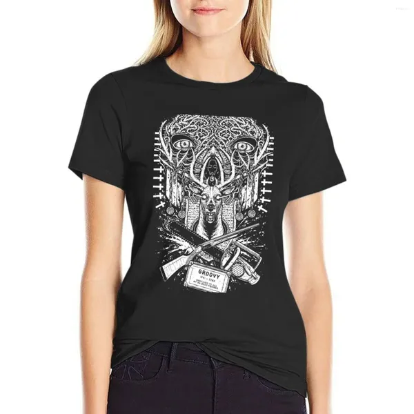 Frauenpolos Evil Dead - Groovy T -Shirt Asche weißes Kleid für Frauen sexy T -Shirt Übergroßes Trainingshemden