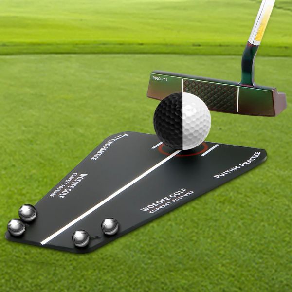 AIDS Golf Putter Practitioner Acrylic Golf Pract Tutor Golf Portable Golf Mettono strumenti di allenamento a specchio per principianti per bambini adulti