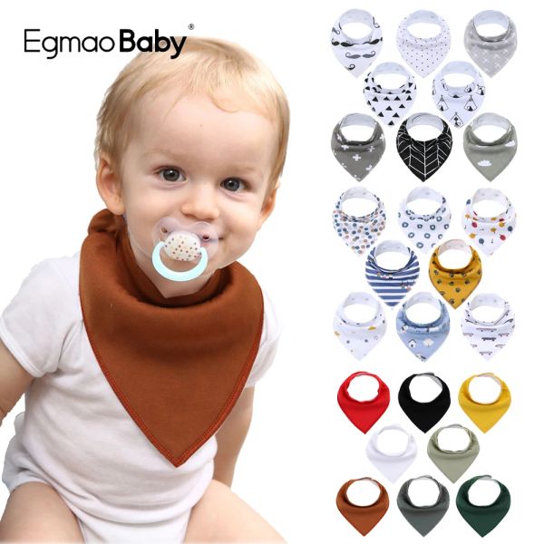 Аксессуары Baby Bandana Kwijlen Slabbetjes Unisex 8pack Slabbetjes set voor Kwijlen Tandjes 100% Biologisch Katoen Pasgeboren Apporberende