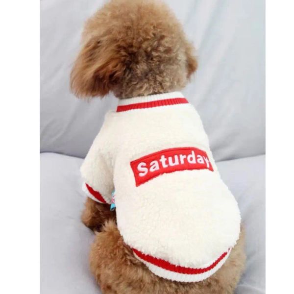 Hoodies Samstag Haustier Frize Schneider Small Dog Teddy Hunde Kleidung Herbst Winter Modemarke einfache zweibeinige Kleidung Pullover