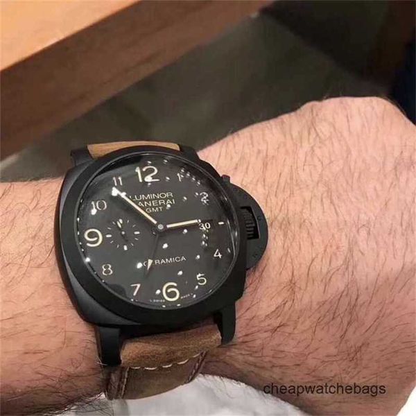 Panerei Pacmersibls Watches Swiss Swiss Watch Sneak Series Автоматическое движение Sapphire Mirror 47 -мм импортированные ковхидные часы.