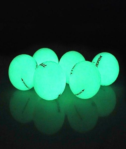 1 Conjunto Fluorescent Luminous Light LED Bolas de golfe brilham no Dark7855658