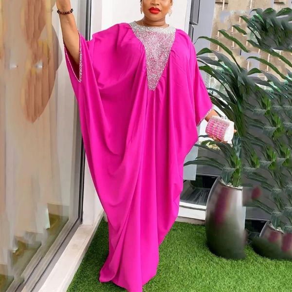 Abiti da festa eleganti abiti musulmani Donne Abaya Turkish Diamond Half Batwing Sleeve Sliose Lunghezza del pavimento Night Night Festeggia abiti da ballo