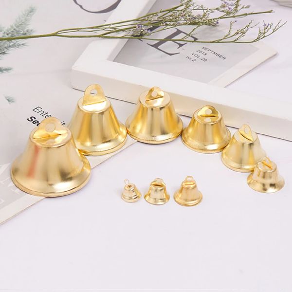 Campanelli da 1050 mm oro a corno aperto jingle campane decorazione per albero di Natale piccola vento a ciondolo fai -da -te artigiano fai -da -te party accessori per animali domestici