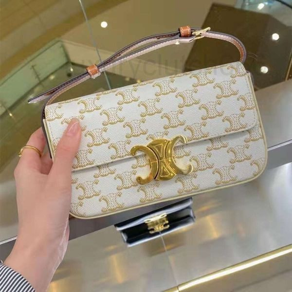 Bolsa de couro CE Lady Purse Designer Cel Bolsas Lady Lady Sallet Bag Triunfal Bague Banco de Arco 2023 Novo Nicho High -End Textura Fashio Z4JG