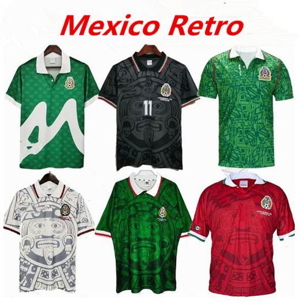 Retro 70 Mexiko Blanco Soccer Trikot 86 94 98 2006 Hernandez H.Sanchez Fußballhemd Luis Garcia Campos Alte Maillot Marquez 2010 1999 Kid Kits Ninos