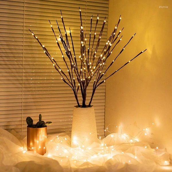 Dekorative Blumen LED Branch Blumenlicht Hausgarten Desktop Party Dekor Weihnachts Zweig Hochzeitstisch Dekoration