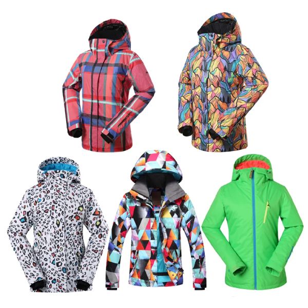 Jackets Brand feminino neve feminino desgaste jaquetas de esqui esportes de inverno esportes de snowboard de 10k Trajes à prova d'água de casacos para meninas