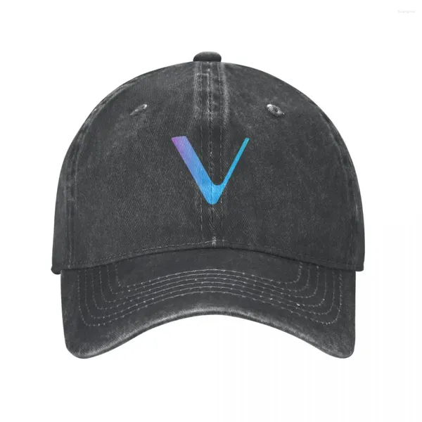 Caps de bola vechain criptomoeda ht beisebol para homens mulheres angustiadas jeans snapback bloquear cadeia de blocos todas as estações de viagem chapéus de viagem