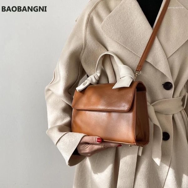 Sagni di spalle Office da ufficio coreano Lady Borse Messenger pu chic grande capacità in Fashion Solid Women