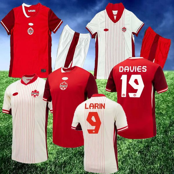 2024 Kids Canada Soccer Jerseys National 24 25 Grosso Cavallini Hoilett Sinclair Davies J.David Red Fan Football Cirl