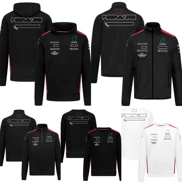 2023 F1 Hoodie Formel 1 offizielle schwarze schwarze Hoodie Sweatshirts Neue Saison Team Uniform Rennkleidung gleicher Männer lose Kapuze -Schweiß