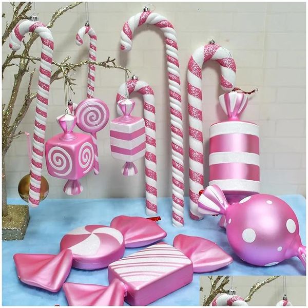 Decorazioni natalizie 16 43 cm Ornament rosa Performance di danza Cane Candy PROPS P IPografiche Tree Wedding Pendant 231018 Drop Homefavor Dhaso