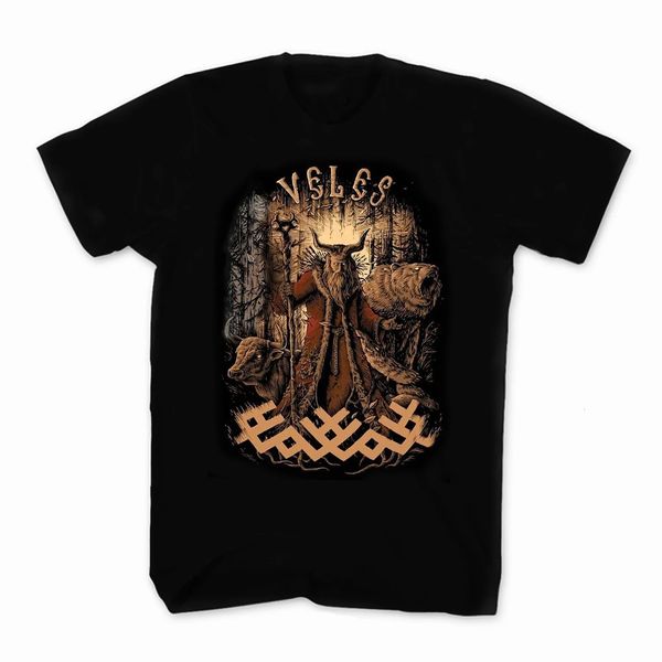 KEIEVAN RUS PAGAN SLAVIC GODS VELES T-SHIRT 100% algodão O-Golago O Verão de Manga Casual Casual Mens Tamanho S-3xl 240424