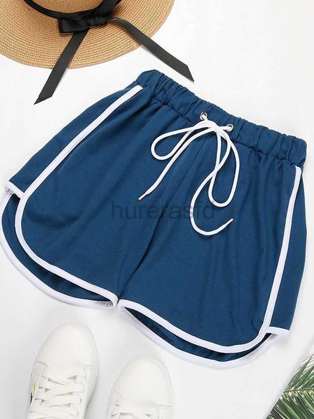 Shorts femminile Jim Nora Sports Shorts Donne Summer Candy Color Anti Scate Shorts Shinny Lady Casual Elastic Waist Beach Pants D240426