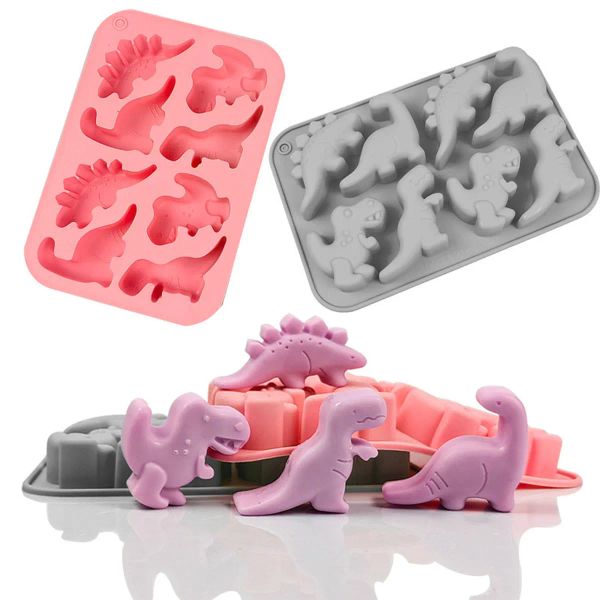 Stampi giurassic dinosauro cioccolato silicone stampo drago decorazione cassa caramella per tela lieviti cucina candela soap vassoio per la casa decorazioni per la casa