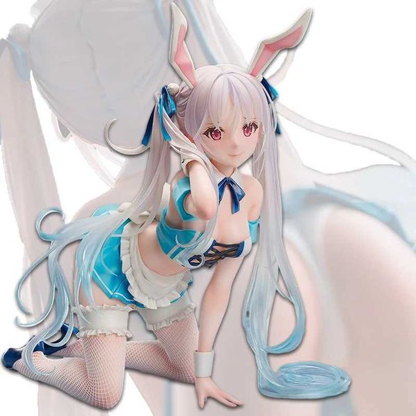 Action Toy Figures 24 cm Figura anime sexy Chris-Aqua Blue Kawaii Bunny Girl Figurine Hentaiadult I giocattoli possono togliere i vestiti bambole giapponesi Hobbys Y240425MNN5