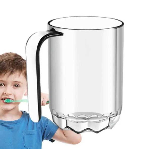 Diş fırçası tutucu diş fırçası tutucu fincan 500ml diş fırçaları için büyük kapasiteli fincan gözlük için şık banyo fincanı diş pedleri tarak 240426