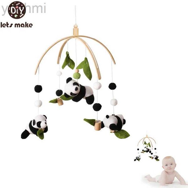 Mobile# Baby Mobile Rassel Panda Doll Spielzeug 0-12 Monate für Baby Neugeborene Krippenbett Glocke Kleinkind Karussell Baby Bildungsspielzeug Kinder Geschenke D240426