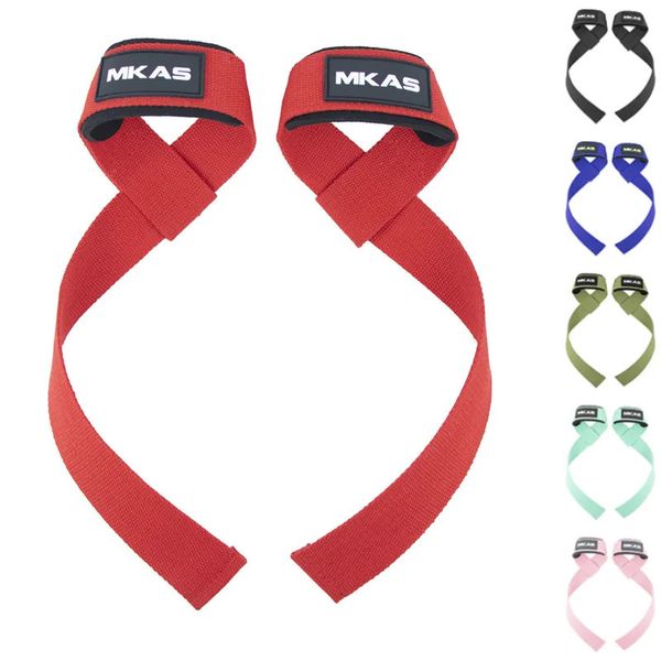 1Pair não deslizamento Strap Gym Dumbbell Workout Wexts Levating Straps CrossFit Equipamento de fitness Equipamento de pulso Treinamento de exercícios 240425