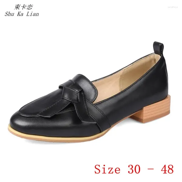 Повседневная обувь Slip -on Women Oxfords Brogue Loafers Flats Женщина Flat Small Plus 30 31 32 33 -40 41 42 43 44 45 46 47 48