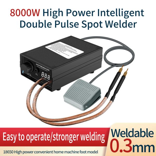 CAMIS 8000W Mini Spot Welder Kit fai da te 18650 Strumenti di saldatura per pacco batteria per saldatura Penna di hine per hine per 0,1/0,3 mm