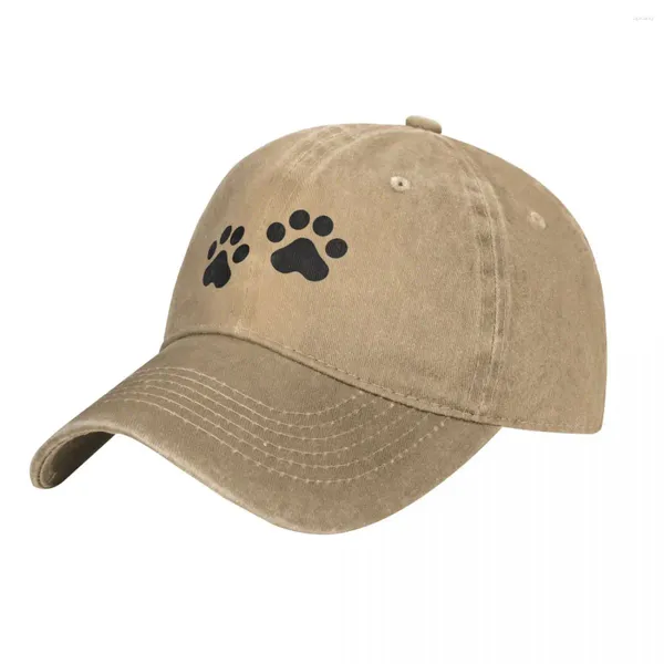 Ball Caps Black Stampe Baseball Cap Dog Collar Fashion Donne uomini Lavato Trucker Hat Hat Wholesale Logo personalizzato Outdoor Sport