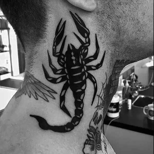 Tattoo Transfer Scorpion Tattoos für Frau Mann Goth Temporär Tattoos Punk Hals Arm Tattoos wasserdichte Tattoo Aufkleber Kunst gefälschter Tattoo Geschenke 240426