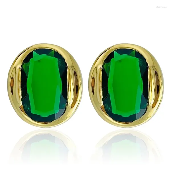 Hölzer Ohrringe Schmuck für Frauen 2024 Piercing Statement Emerald Green Woman Ohrring Accessoires Bijouterie weibliches Jahr Geschenk