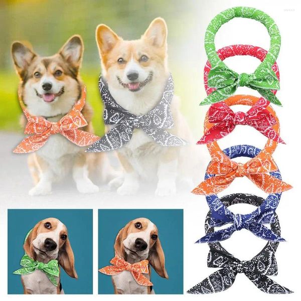 Hundebekleidung Sommer Haustierkühlung Eis Schal Cool Handtuch Hitzeschalle Hälfte Halsband Verstellbare BiB -Katzen Lieferungen ca v7k7