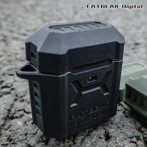 Acessórios FatBear para Apple 1 2 3 Pro Wireless Tactical Grade Militar de Caixa de Armadura à prova de choque vermelho