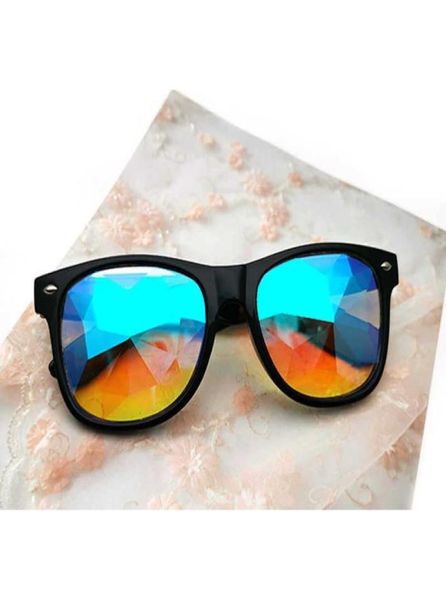 Samjune Kaleidoscope Gläser Rave Festival Party EDM Sonnenbrille Beugte Linse Luxus Sonnenbrille Lunette de Soleil Femme Lentes8612815