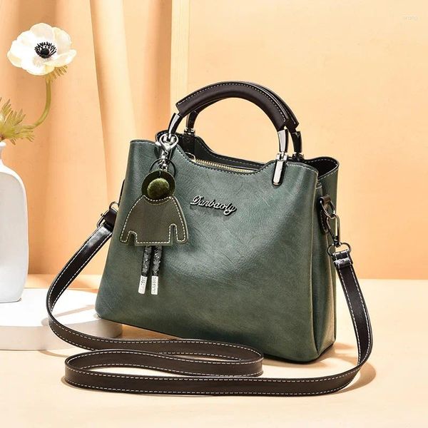 Bolsa 2024 Vintage PU LAUSTE ATRIBULAÇÃO Bolsas de ombro da moda Moda Casual Feminino