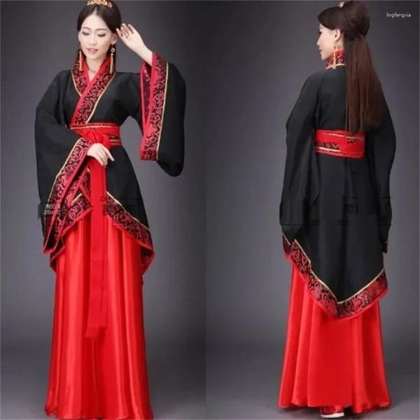 Indossare tette Hanfu National Cinese Dance Costume Men Ancient Cosplay Abbigliamento tradizionale per donne vestiti Lady Dress
