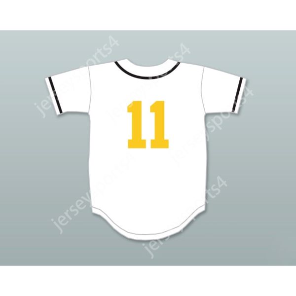 Custom Joel de la Garza 11 Big Lake Owls Home Baseball Jersey The Rookie Nuovo Nome Nome Numero Top Top Cucite S-6XL