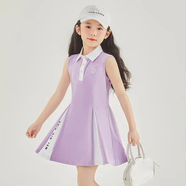 Girl Dresses Zoetop 2024 Korean Summer Junior Sweet Dress Children Gollo Teenager Patchwork One-Piece