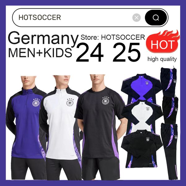 2024 2025 Almanya Trailsuit Futbol Jersey Kroos Gnabry Werner Draxler Reus Muller Gotze Futbol Gömlek 24/25 Almanya Dünya Eğitim Kupası Kupası Erkek Çocuk Kiti Spor Giyim