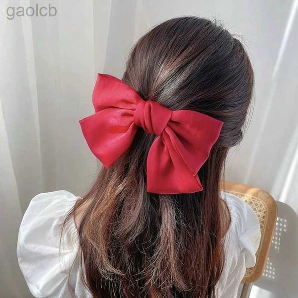 Clipes de cabelo barrettes novas mulheres estamadas clipes de cabelo floral fita de seda