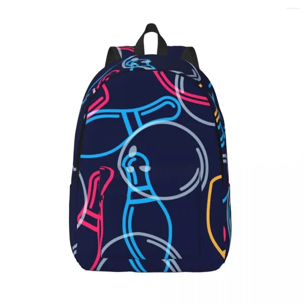 Backpack Men Women Women School for Student Colorful Bowling Bags