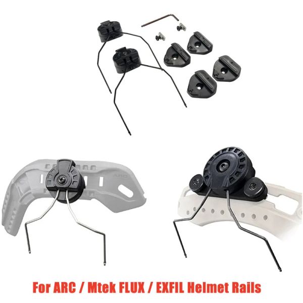 Protektor Earmor Tactical Headset ARC / MTEK Flux / Peel -Schienen -Adapter -Anhang Kit Taktische Kopfhöreradapter -Helm Zubehör Neu