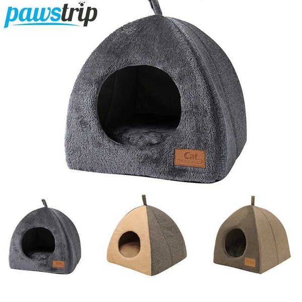 Crates de transportadoras de gatos Casas de cama macia e semi -fechada Casa adequada para cães pequenos CATOS DOMENCIAMENTO DE PET CASTES CONFORMA