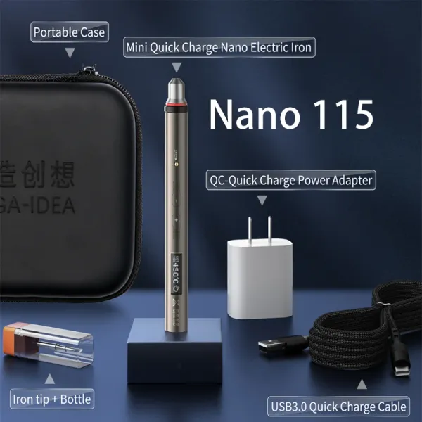Shavers Digital OLED Qianli Mini 115 Nano Electric Saldatura Regolabile a temperatura regolabile Saldatura elettrica Strumento STAZIONE STAZIONE